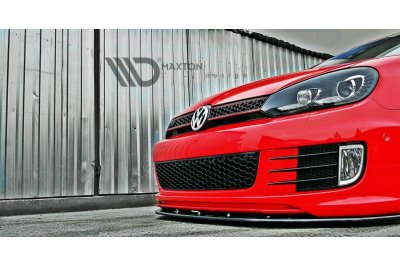 Накладка сплиттер на передний бампер на Volkswagen Golf VI GTI 35TH